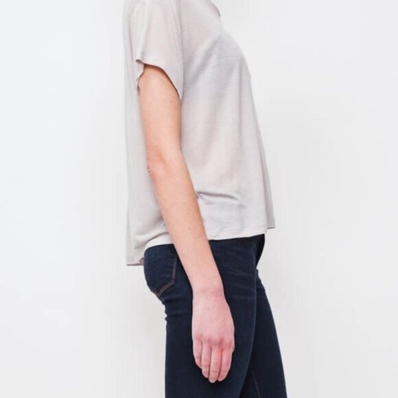 Cheap Monday Holly Tee T-Shirt Boxy Flowy Cropped Sheer Lightweight Size XS - Picture 3 of 14